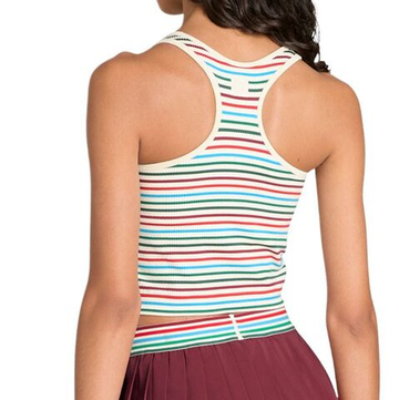 Женский топ теннисный Wilson Everyday Brami - sandrift stripe
