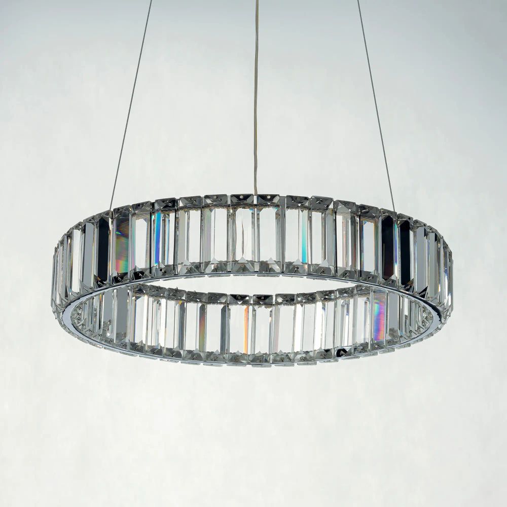 Citilux Чезаре CL338141 LED Люстра хрустальная с пультом Хром