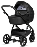 Детская коляска Tutis Uno 5 Plus Leather collection 3 в 1 с автокреслом Elo Lux EduSky Black 1402699 Jet Black