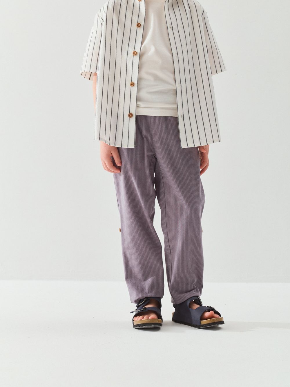 Брюки хлопковые "Полоска пепел"