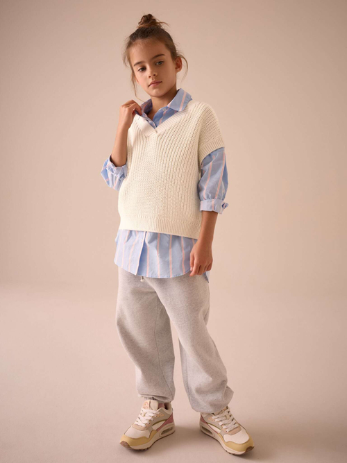 Жилет вязаный для девочки Next E25-058, Молочный