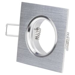 Светильник встраиваемый алюминиевый ЭРА KL57 SL под лампу MR16 GU5.3 серебро | Алюминиевые встраиваемые светильники