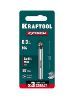 KRAFTOOL EXTREME Со5-А, d 8.3х6х50 мм, Z3, 90°, сталь M35, U-образная спираль, зенковка (29734-4)