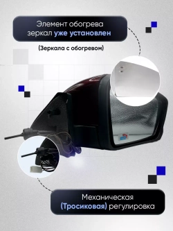 Зеркала ваз 2108-2109 2113-2115 Механика Обогрев