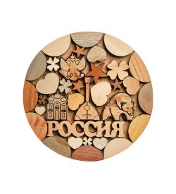Народные промыслы ДР-501/4 Подставка под горячее, круглая «Россия» 10х10