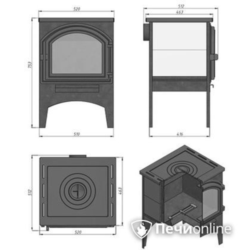 Отопительно-варочная печь Везувий В10