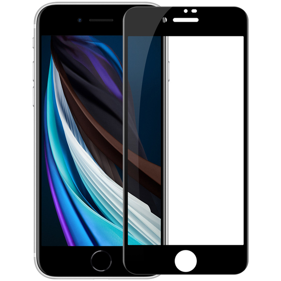 Закаленное стекло 6D для смартфона iPhone SE с 2020 года, с черной рамкой, G-Rhino