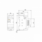 Контактор двухмодульный Werkel W942M40O