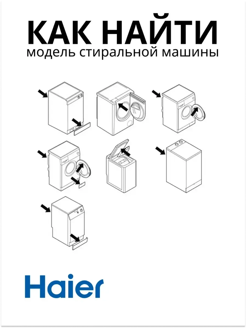 Ручка люка для стиральной машины - 0020206585 Haier