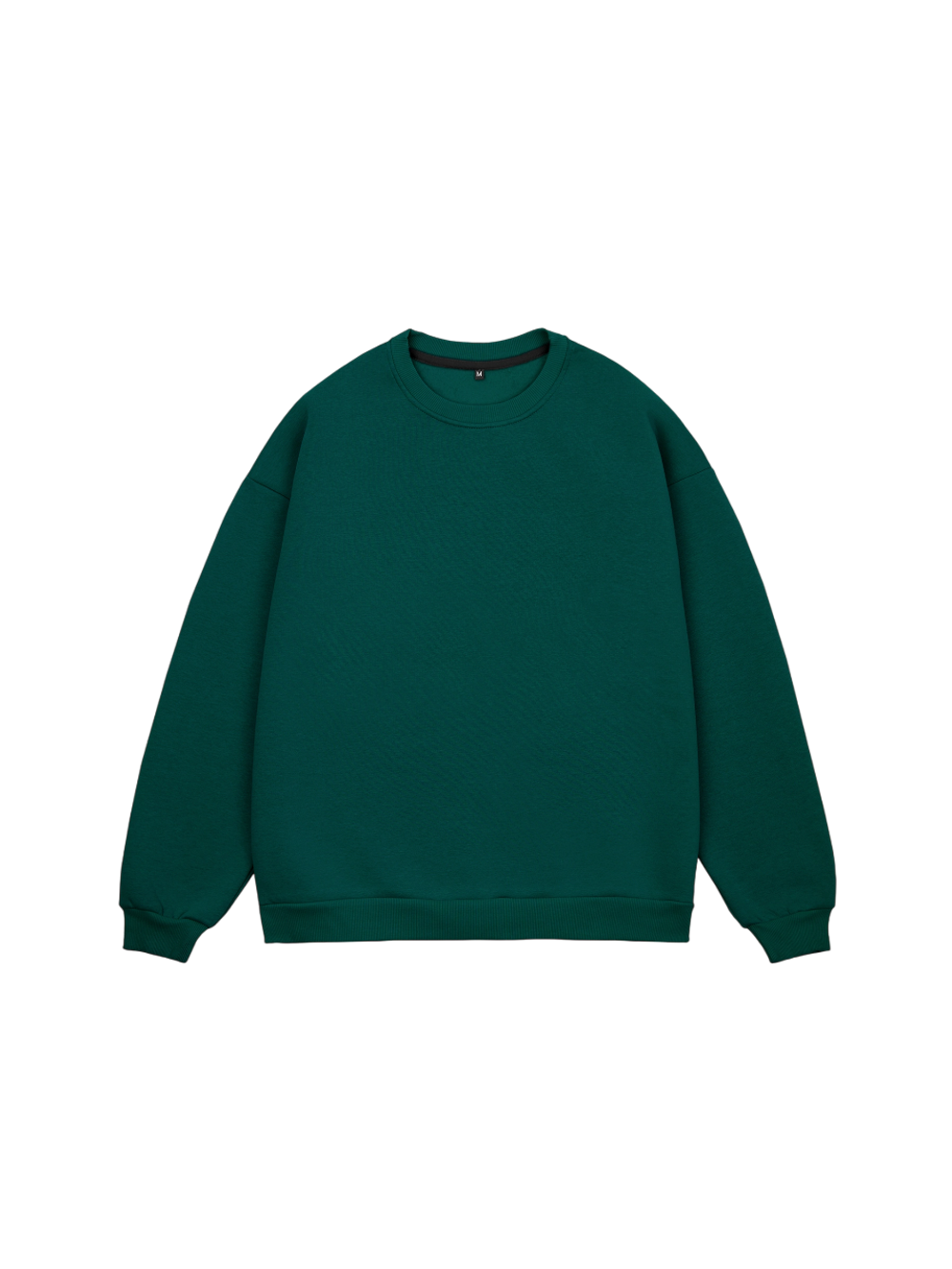 Свитшот оверсайз, без начеса (темно-зеленый)