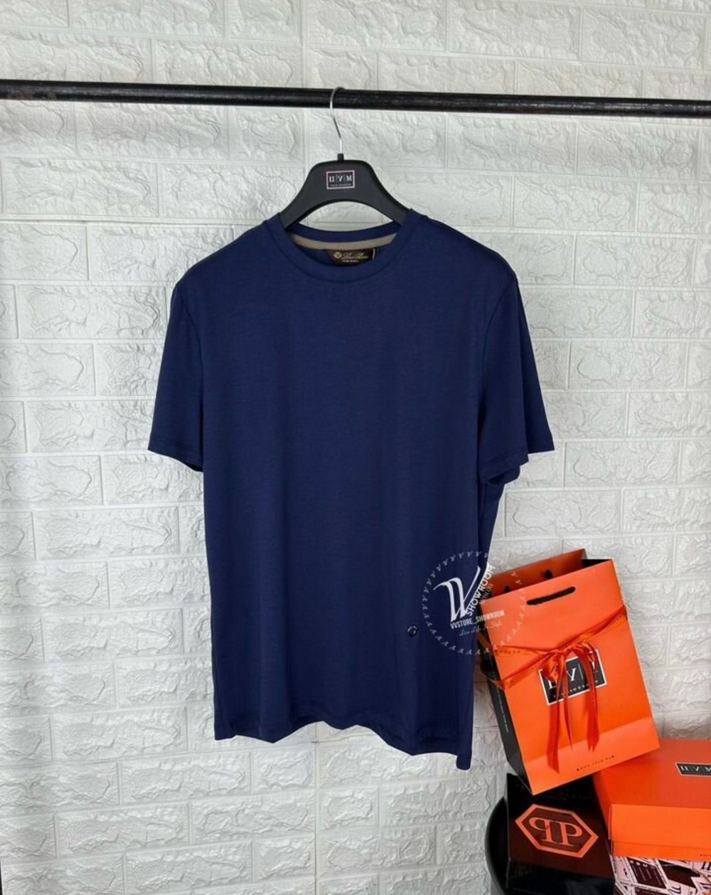 Футболка Loro Piana Marine Blue премиум