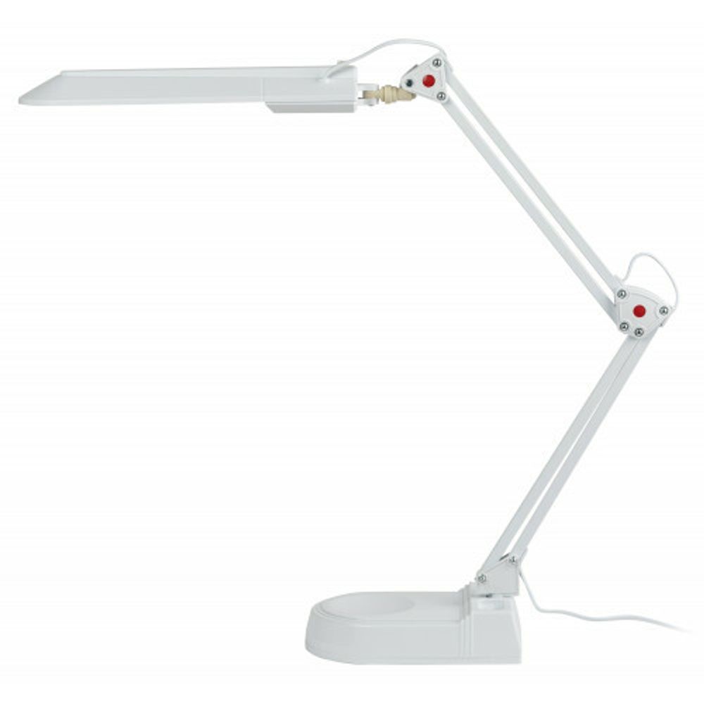 Настольный светильник ЭРА NL-202-G23-11W-W с лампой PL на струбцине и с основанием белый
