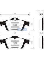 Колодки тормозные задние SANGSIN BRAKE (Ford Focus, Mazda I-II 2005)