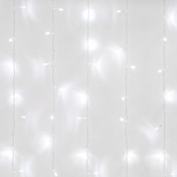 ULD-C1515-160-DTA WHITE IP20 Занавес светодиодный.1.5х1.5 м. 160 led. белый. с контроллером. провод прозрачный. IP20