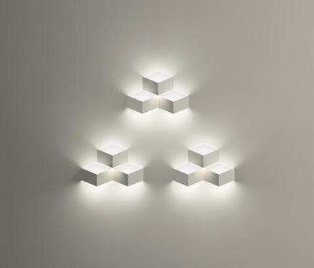Wall design lamp  Fold 4202 by Vibia (3 lampshade ,  White)