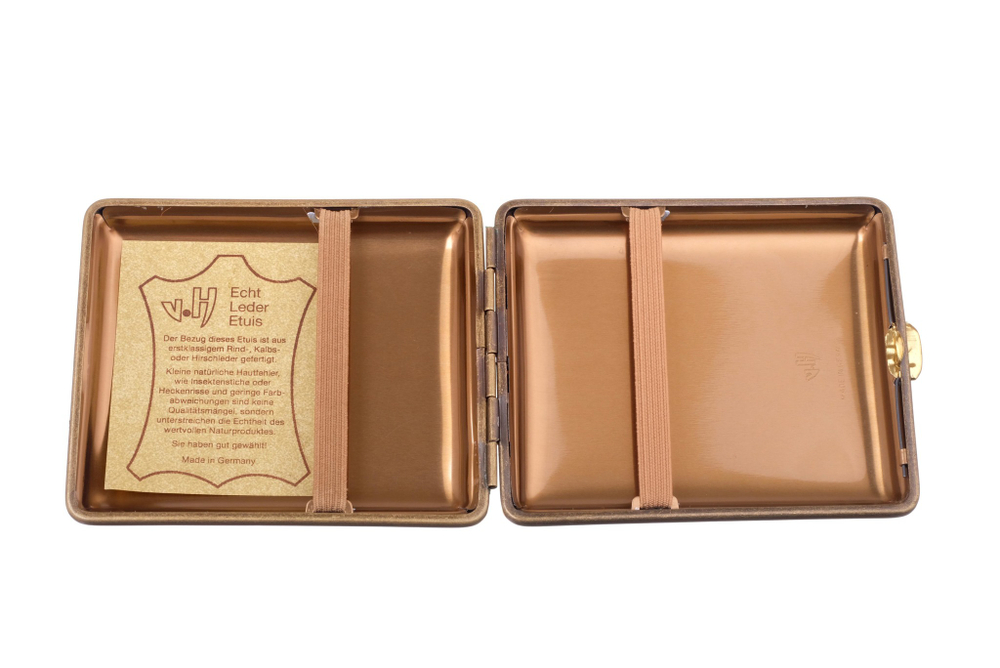 Портсигар Stoll на 18 сигарет, натуральная буйволиная кожа