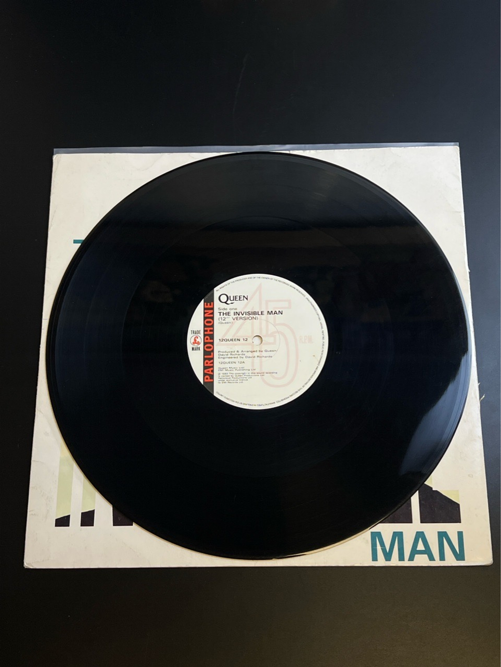 LP Queen – The Invisible Man Виниловая пластинка 12 дюймов. England 1989 год
