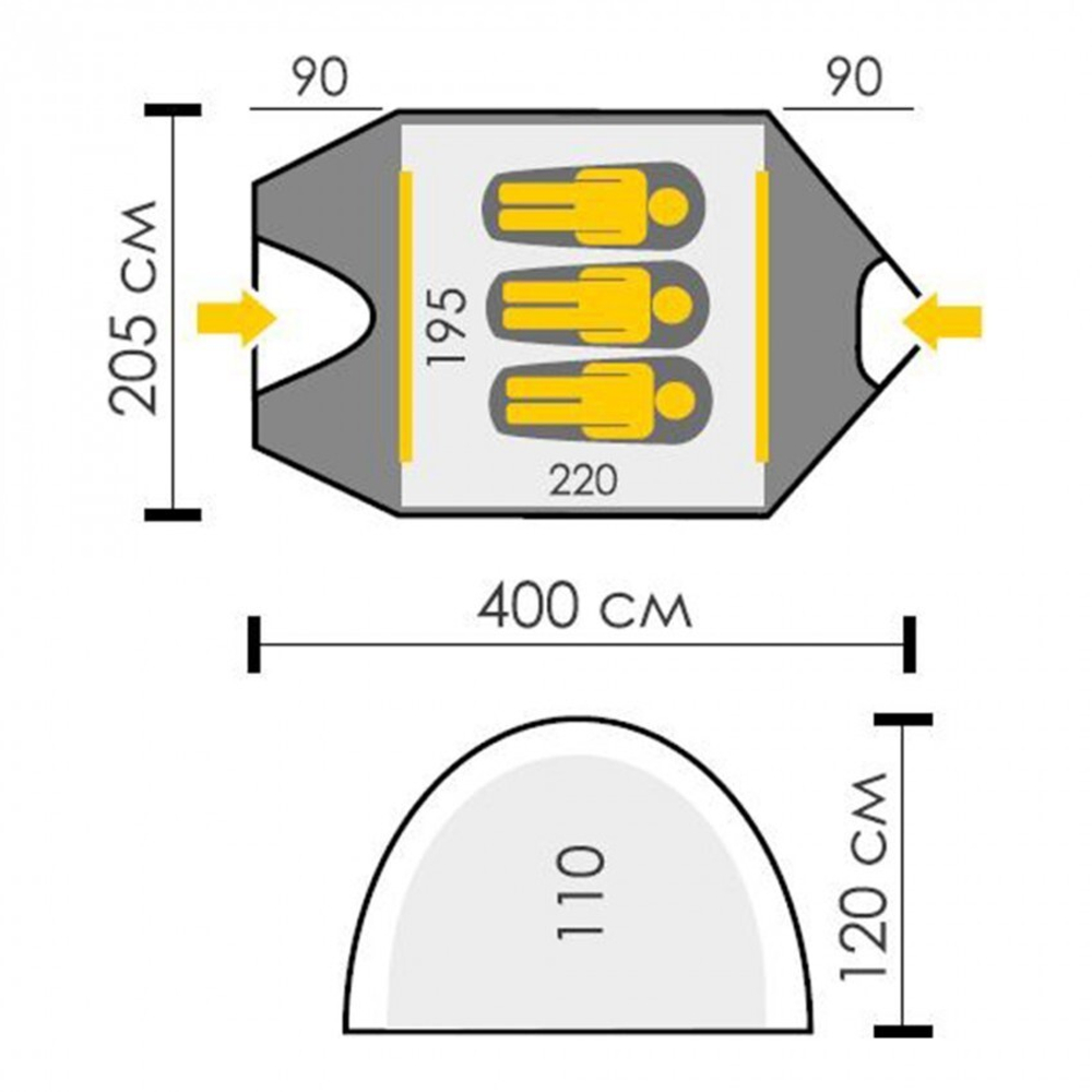 ПАЛАТКА TALBERG PEAK PRO 3