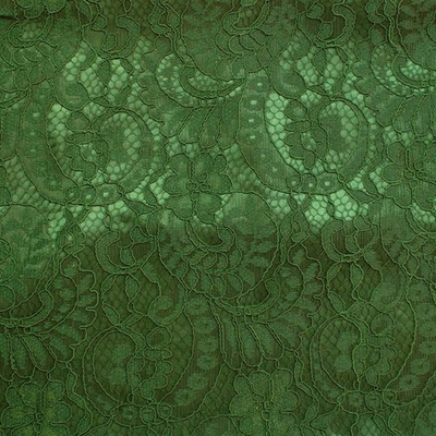 Ткань Кружево корд на трикотажной основе, 240 гр/м2, 150 см, зелёный