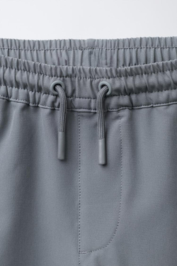 ZARA ТЕХНИЧЕСКИЕ СПОРТИВНЫЕ БРЮКИ-ДЖОГГЕРЫ, СВЕТЛО-СЕРЫЙ