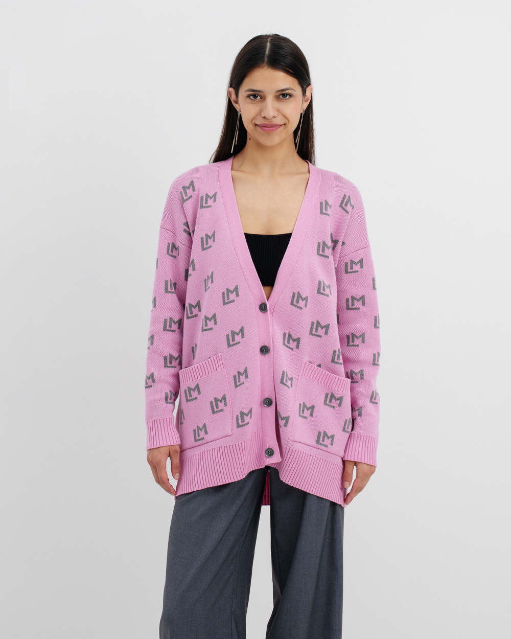 Кардиган вязаный с лого ML