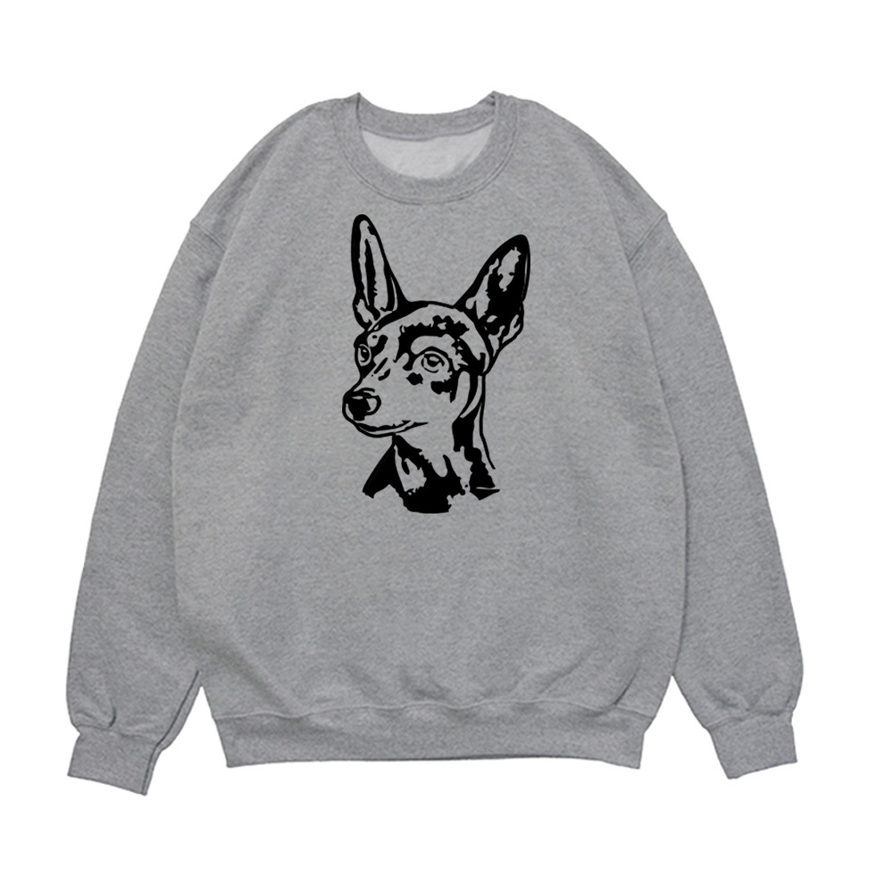 Свитшот "Цвергпинчер - портрет"