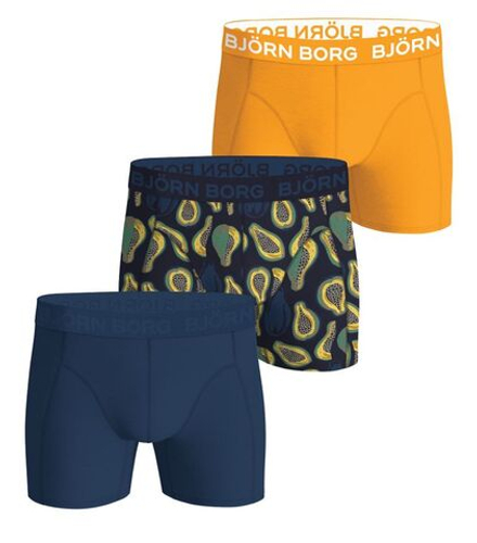 Боксерки теннисные Bj_rn Borg Cotton Stretch Boxer 3P - navy/print/yellow