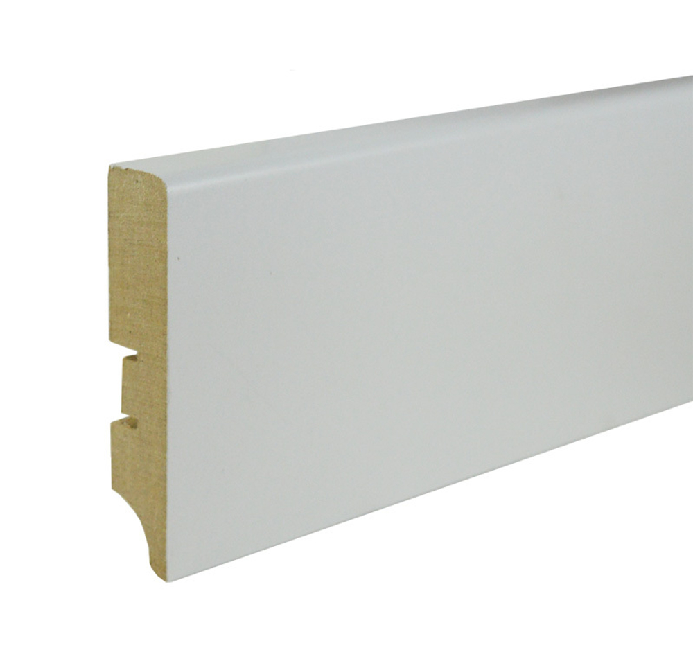 Плинтус МДФ Smartprofile Paint 80А белый под покраску 16x80х2400 мм