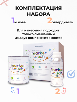 Siberia Marker Touch 2K Маркерная двухкомпонентная краска, белая, 0.7 л