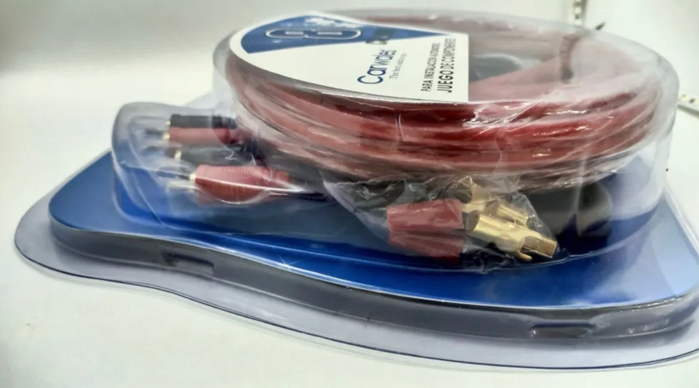 RA-06 / Комплект проводов для установки 2-х канального усилителя и сабвуфера, медные кабели, Carwales RA-06 - 8GA, TG (1 шт. / комплект)