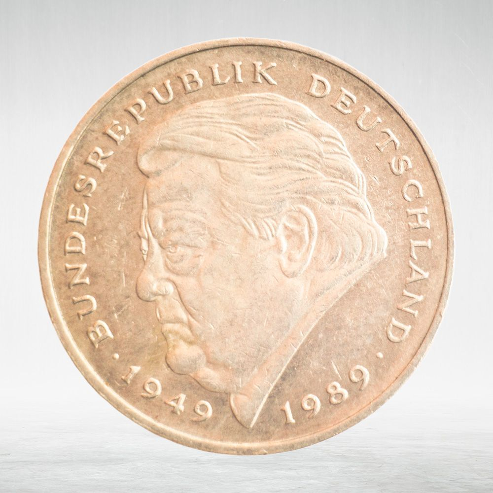 Germany, 2 Deutsche Mark - Franz Josef Strauss, 1994, (Karlsruhe Mint - "G"), VF