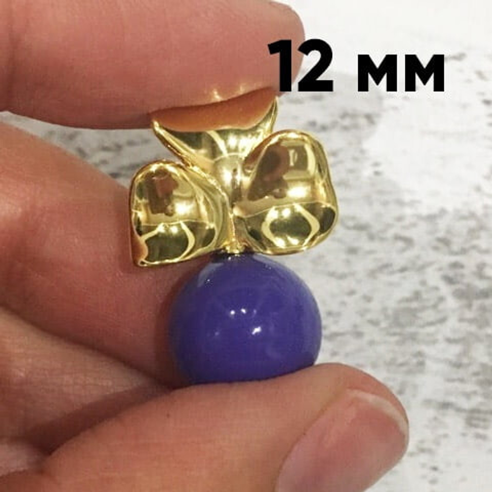 Швензы с позолотой для полупросверленных бусин, 15*16 мм, цена за пару