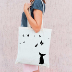 Тканевая сумка "Чихуахуа и бабочки"