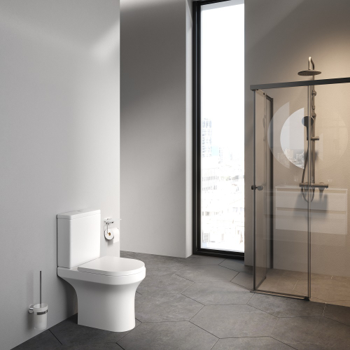 Унитаз-компакт без ободка с сиденьем микролифт AM.PM X-Joy C85A8601SC