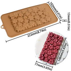 Форма силиконовая для шоколада «Плитка Лилии»