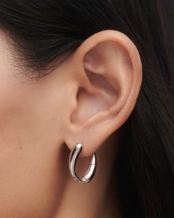 Серьги Helix Hoops Серебро 925 пробы покрытое родием
