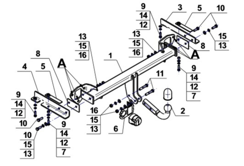 Фаркоп на Subaru Forester 2008-2013 (паспорт и сертификат в комплекте)(без электрики) Steinhof.S-364