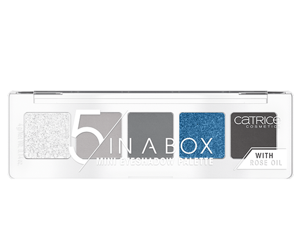Мини-палетка теней для век CATRICE 5 in A Box Mini Eyeshadow Palette - 050 Blue Smokey Look