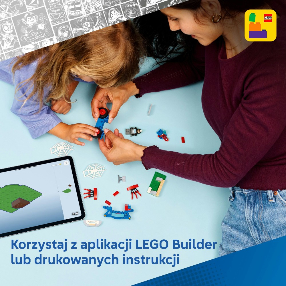 Конструктор LEGO Marvel Spidey 11206 Человек-паук на мотоцикле против Носорога — фото 7