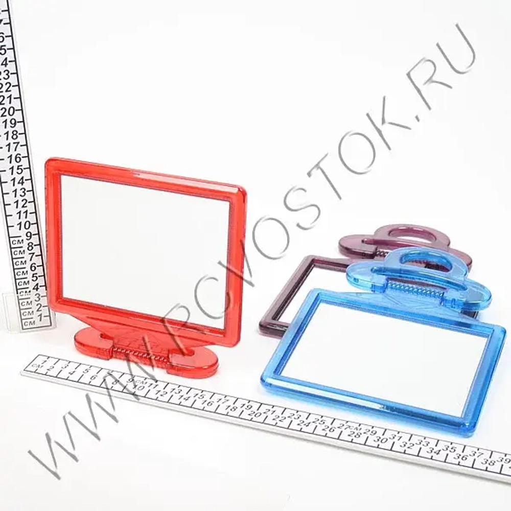 Зеркало настольное в пластиковой оправе «Выгодное» прямоугольник, подвесное 17*13,5см