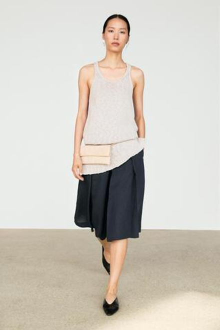 Massimo Dutti Шорты со складками изо льна, синий