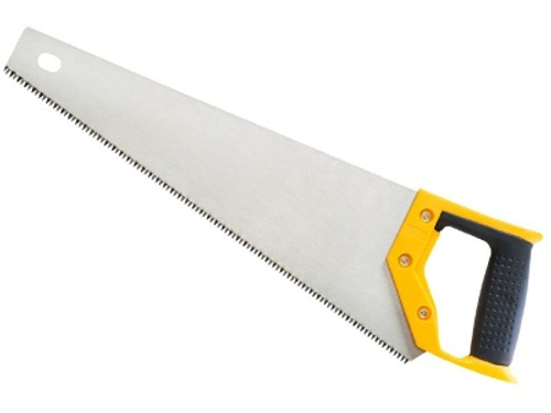 Ножовка по дереву 450мм закаленный зуб 5мм, 2-ух сторонняя заточка Пластиковая прорезиненая ручка