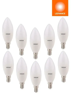 Лампочка светодиодная Е14 OSRAM, свеча, 7.5Вт, 4000К нейтральный белый свет, 10 шт