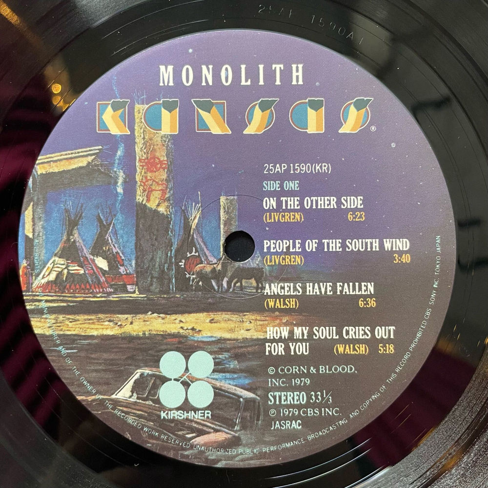 Винтажная виниловая пластинка LP Kansas Monolith (Japan 1979) (No Obi) On The Other Side
