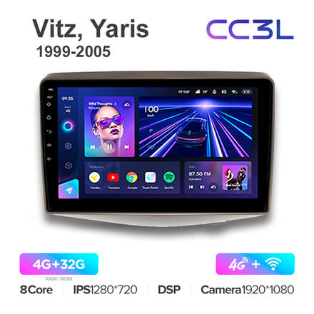 Teyes CC3L 9"для Toyota Vitz, Yaris 1999-2005