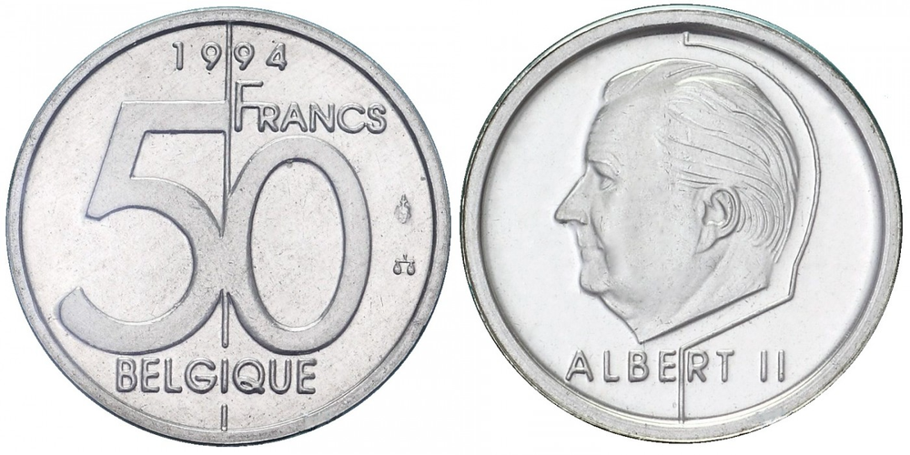 Бельгия 50 франков, 1994 BELGIQUE XF