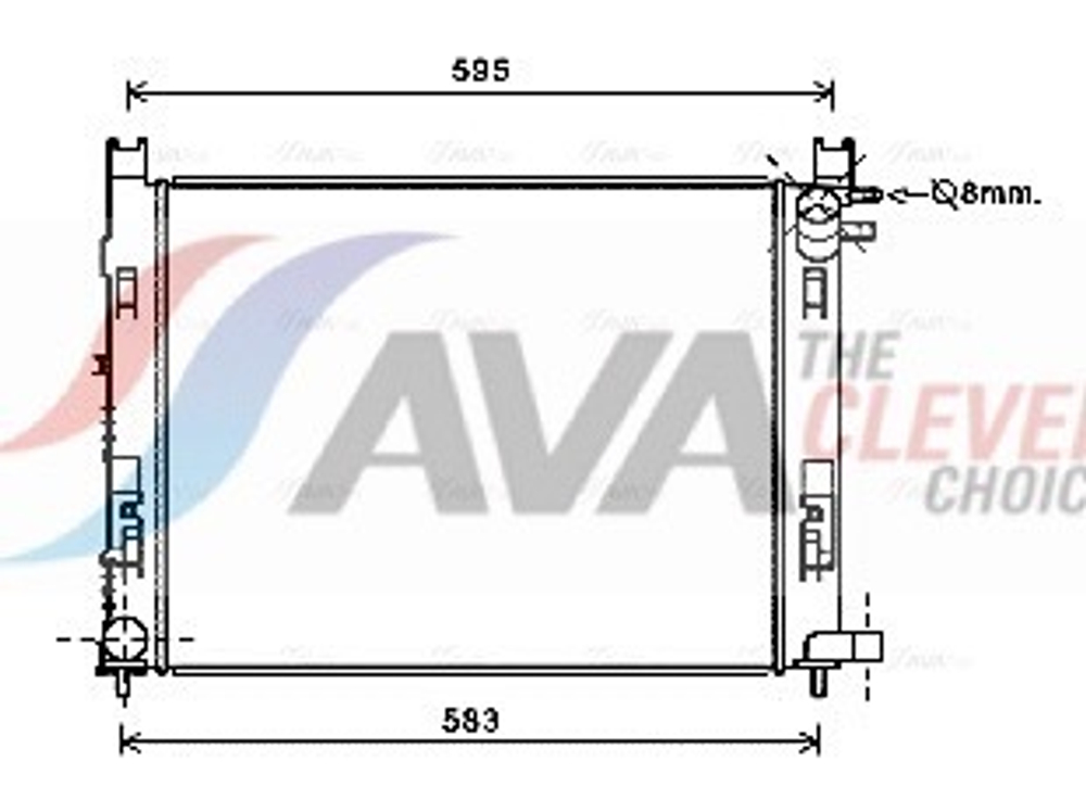 Kular - 66840-KLR - Radiator, engine cooling