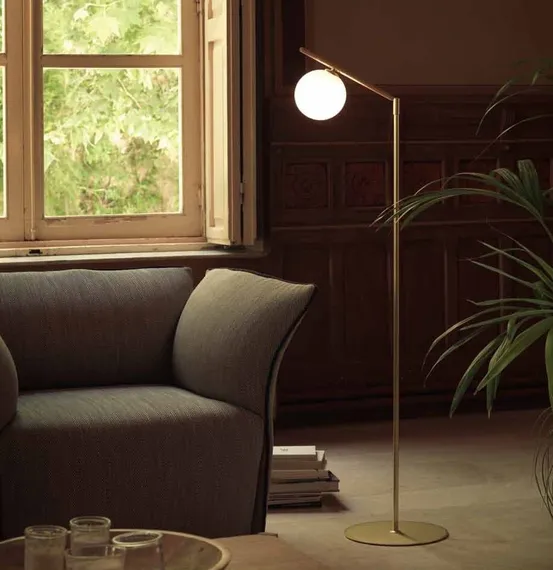 Торшер Endo, 144 см, латунь