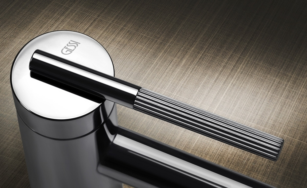 Смеситель для раковины Gessi Ingranaggio, высокий, с коротким изливом, без донного клапана, цвет Chrome