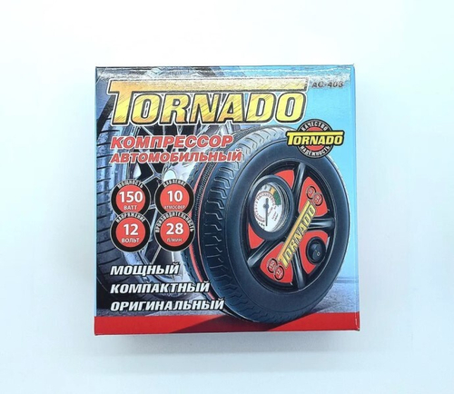 Компрессор поршневой TORNADO 12В, 28л/мин (TORNADO)